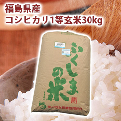 福島県産コシヒカリ1等玄米 30kg