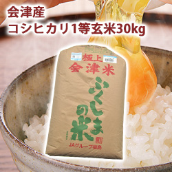 会津産コシヒカリ1等玄米 30kg